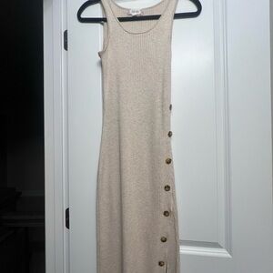 Tan Midi Dress